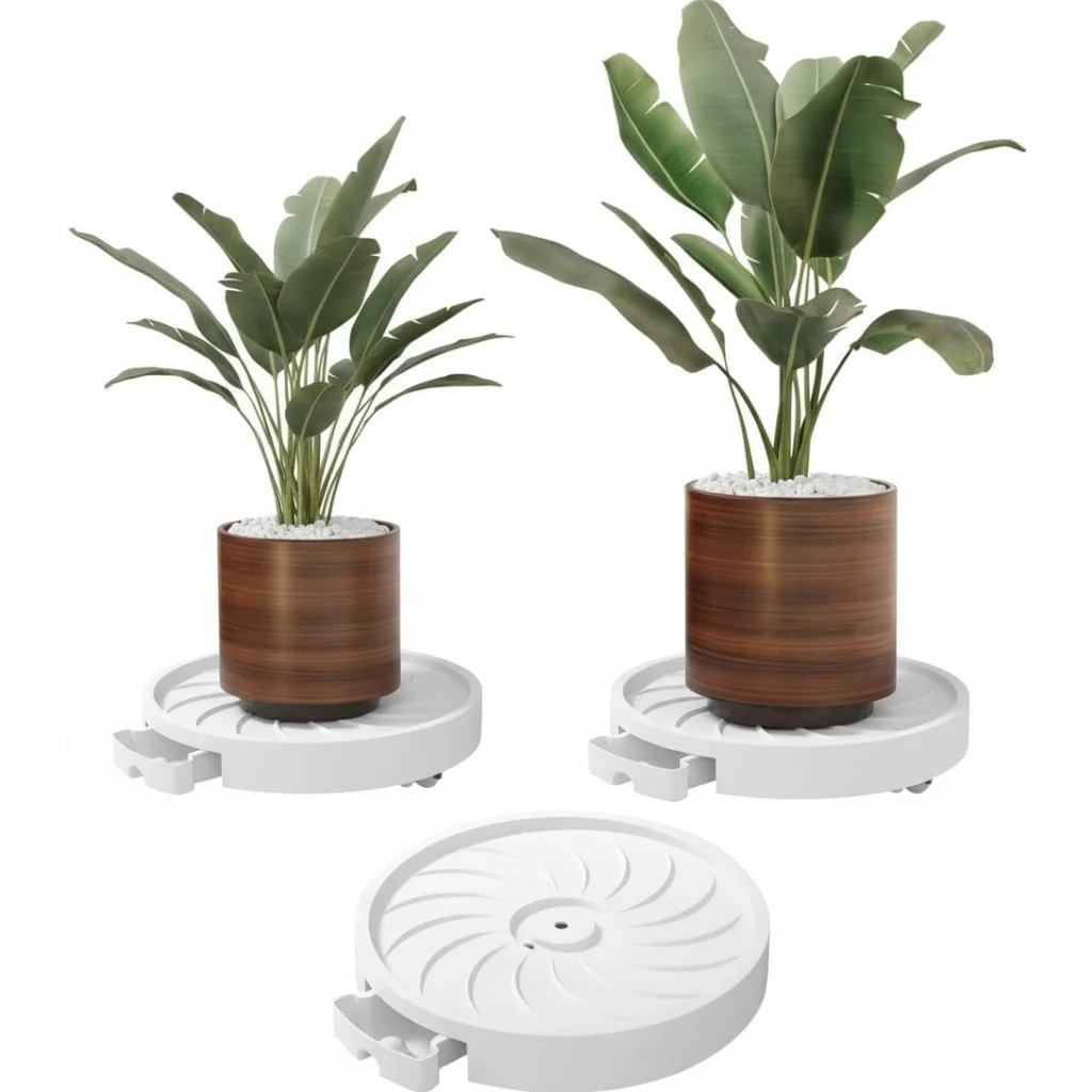CARLA 2 Pack Rolling Plant Stand with 360