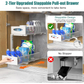 CARLA HOME 2 Pack Under Sink Organizer Pull Out Sliding