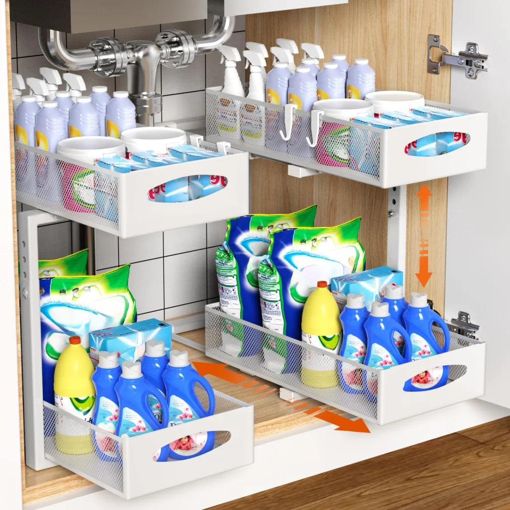 White adjustable storage shelf