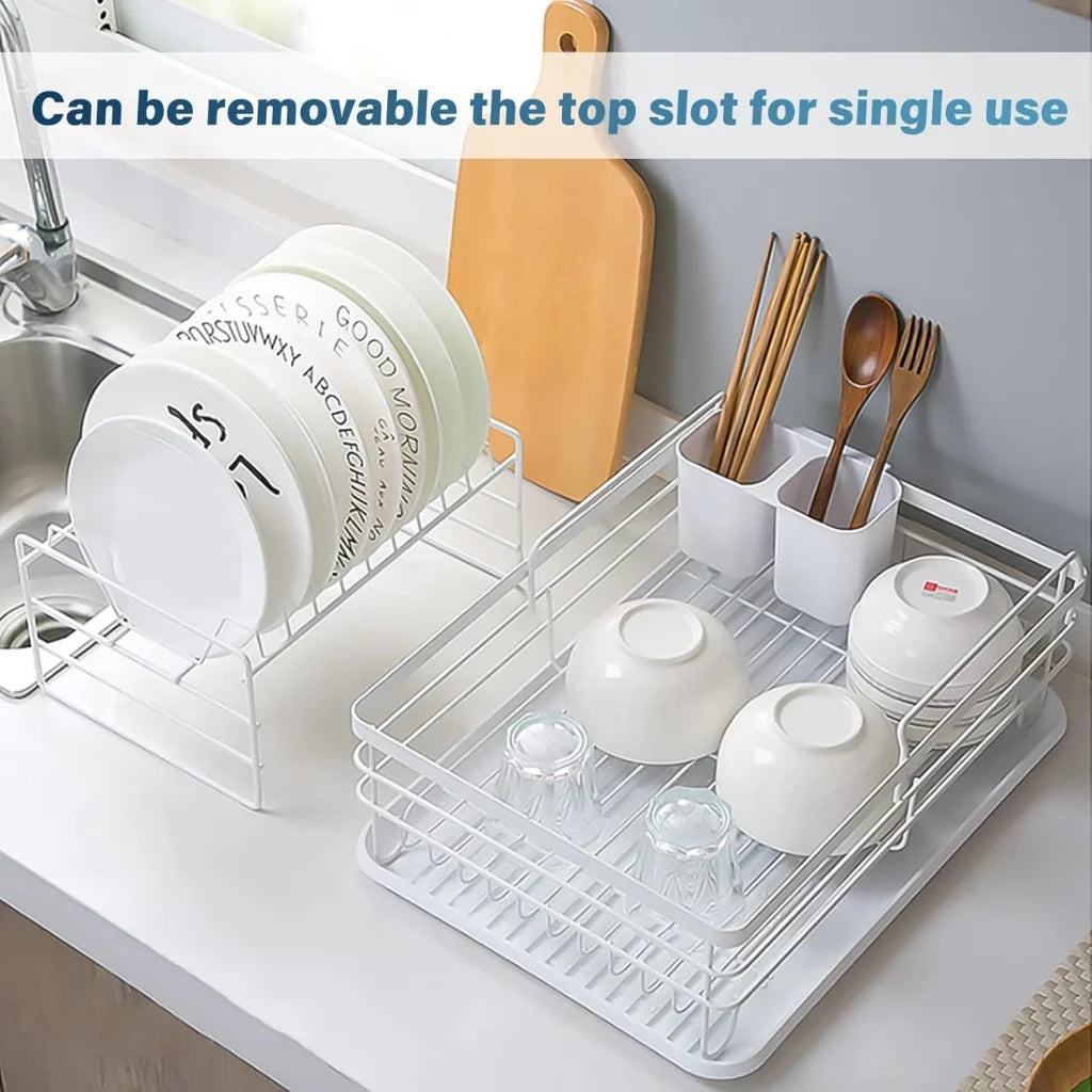 CARLA HOME 2-Tier Dish Drying Rack for Kitchen Counter