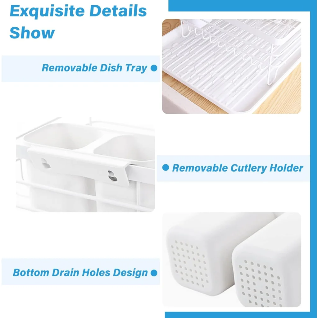 CARLA HOME 2-Tier Dish Drying Rack for Kitchen Counter