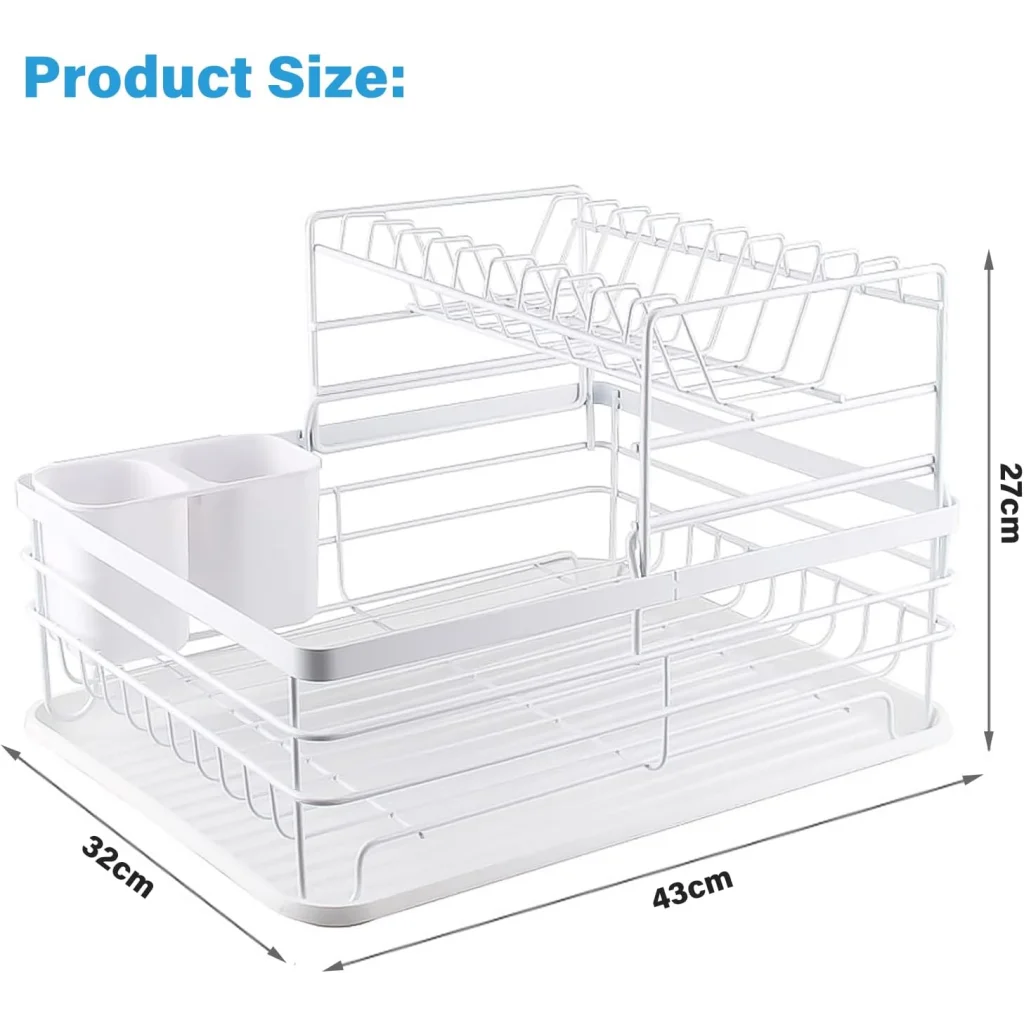 Tier Dish Drying Rack Kitchen Counter Removable Carla 2