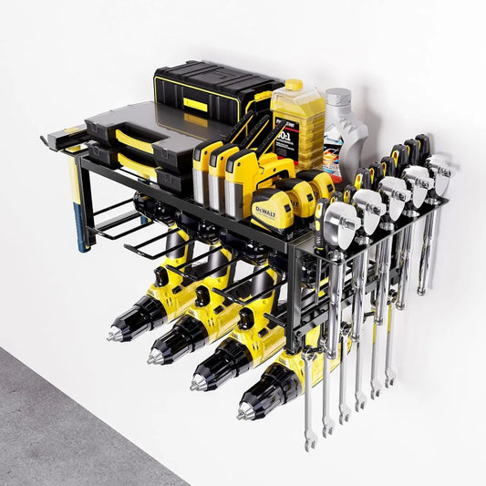 CARLA HOME 2-Tier Power Tool Rack Organizer Wall Mount