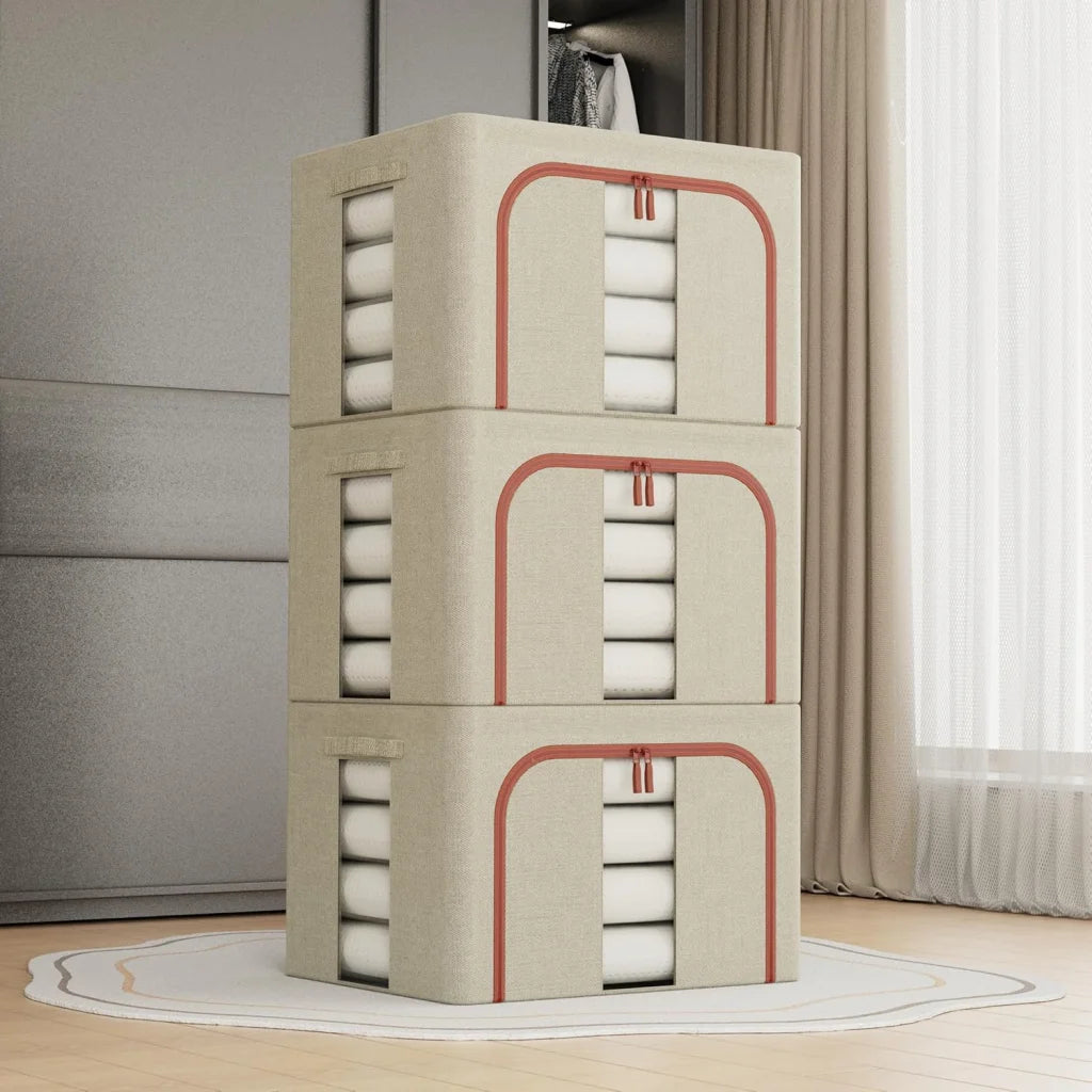 CARLA HOME 3 pack Large Clothes Storage Bins with Lids