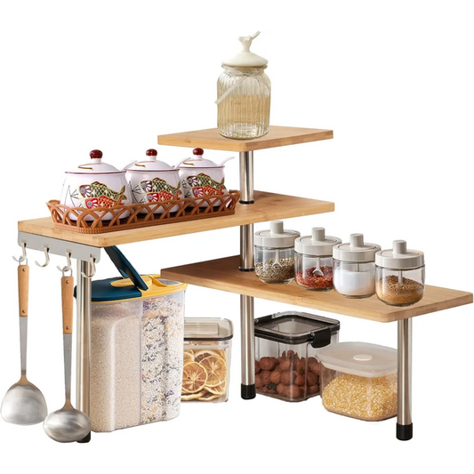 CARLA HOME 3-Tier Corner Shelf Kitchen Spice Rack Organizer
