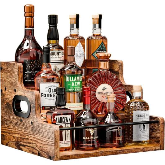 CARLA HOME 3-Tier Liquor Bottle Display Shelf Rack Bar