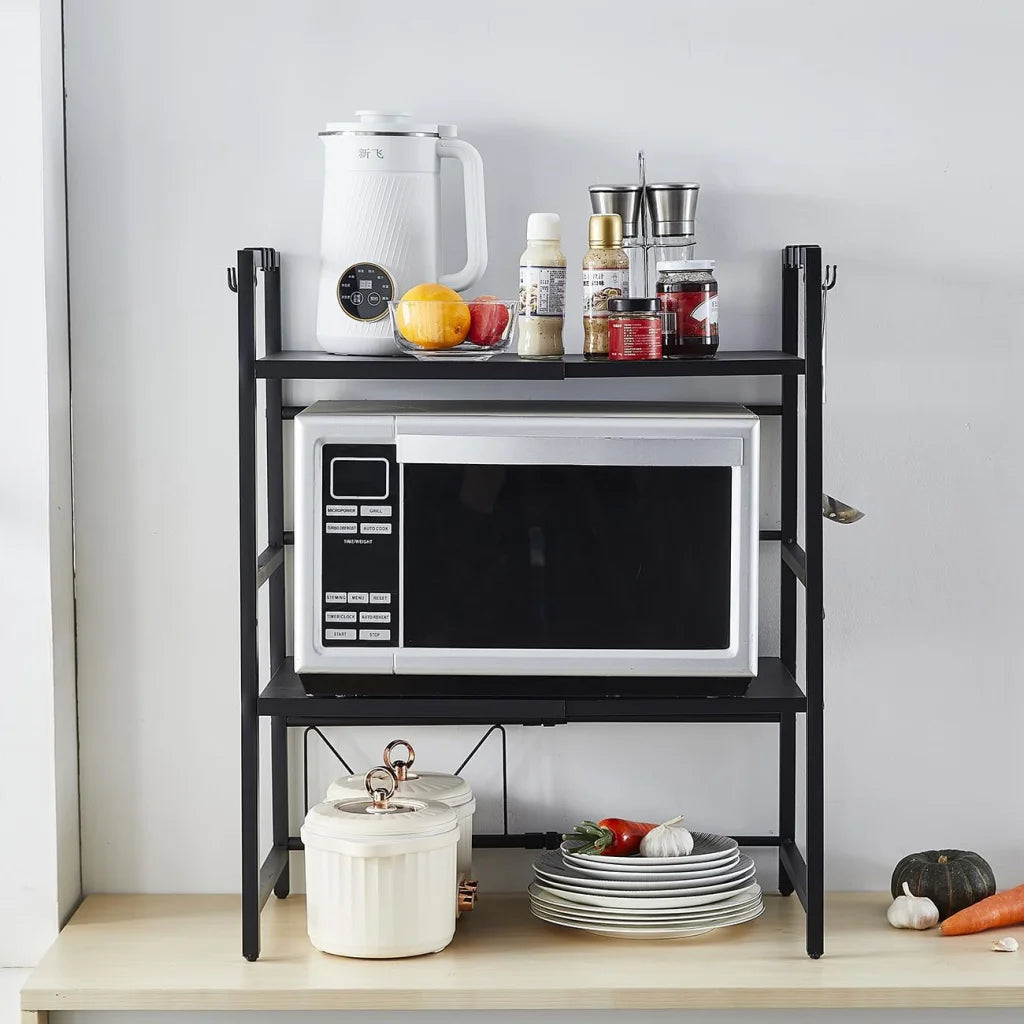CARLA HOME 3-Tier Microwave Oven Rack with Adjustable Metal