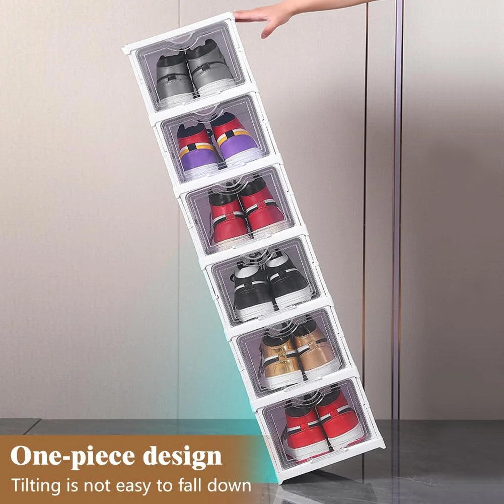 CARLA HOME 3-Tier Stackable Shoe Storage Box Organizer