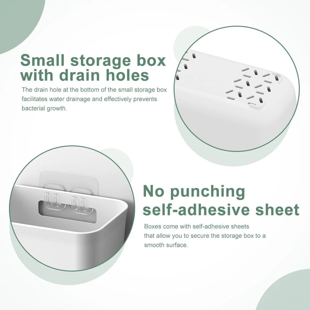 CARLA HOME 4-Pack Self-Adhesive Wall Storage Box