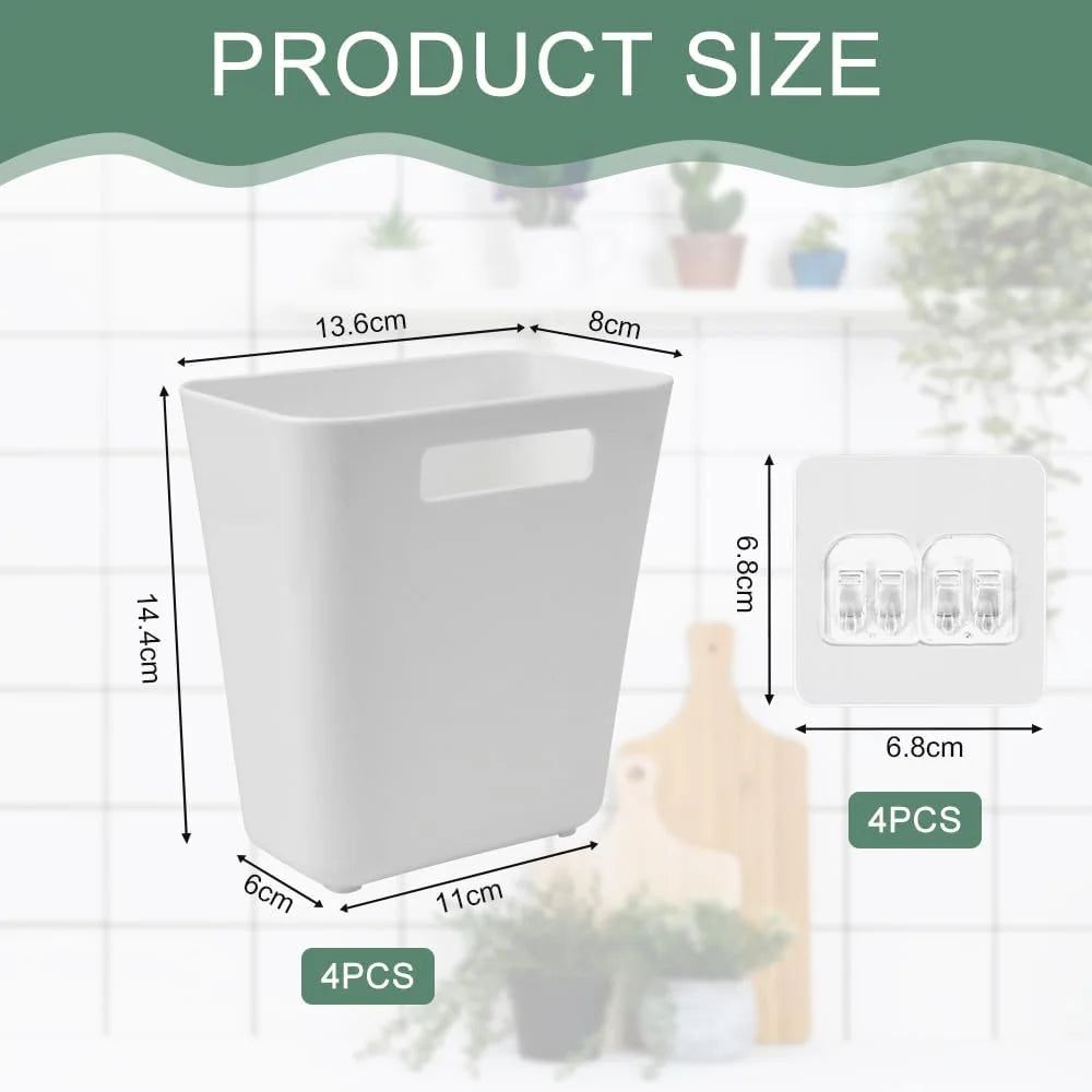 CARLA HOME 4-Pack Self-Adhesive Wall Storage Box