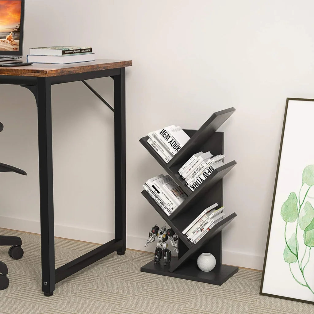 CARLA HOME 5-Tier Tree Bookshelf Storage Rack for Home