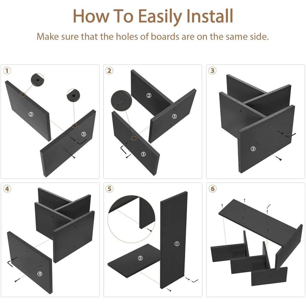 CARLA HOME 5-Tier Tree Bookshelf Storage Rack for Home