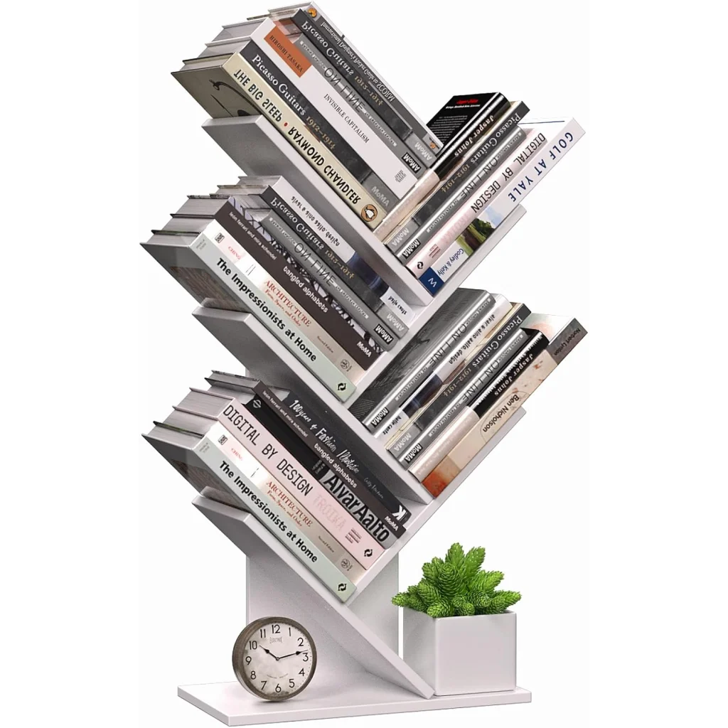 CARLA HOME 5-Tier Tree Bookshelf Storage Rack for Home