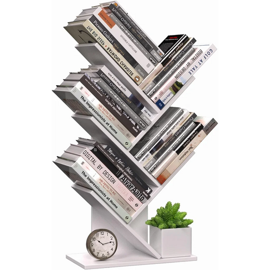 CARLA HOME 5-Tier Tree Bookshelf Storage Rack for Home