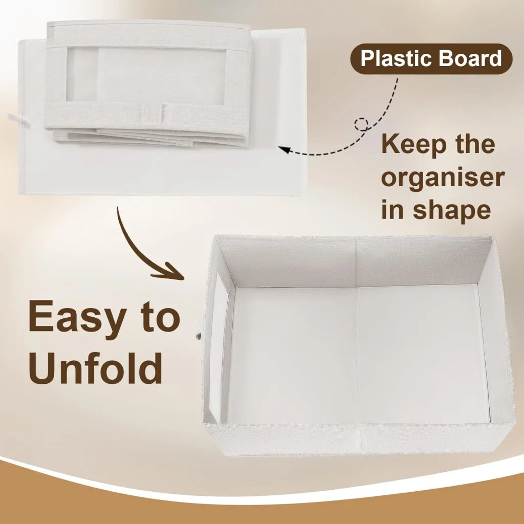 CARLA HOME 6 Pack Closet Storage Bins with Clear Window