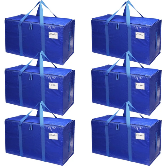 CARLA HOME 6-Pack Large Moving Storage Bags with Zippers &