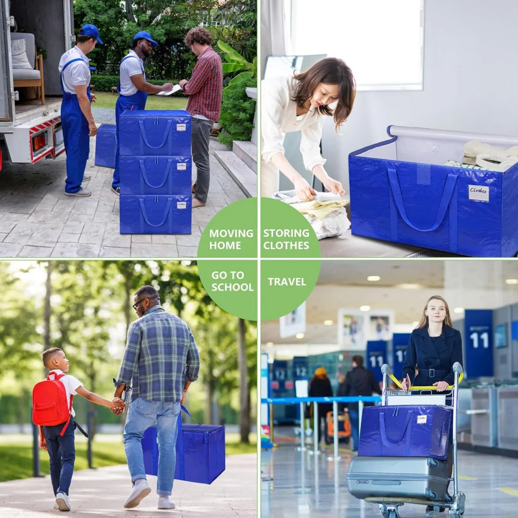 CARLA HOME 6-Pack Large Moving Storage Bags with Zippers &