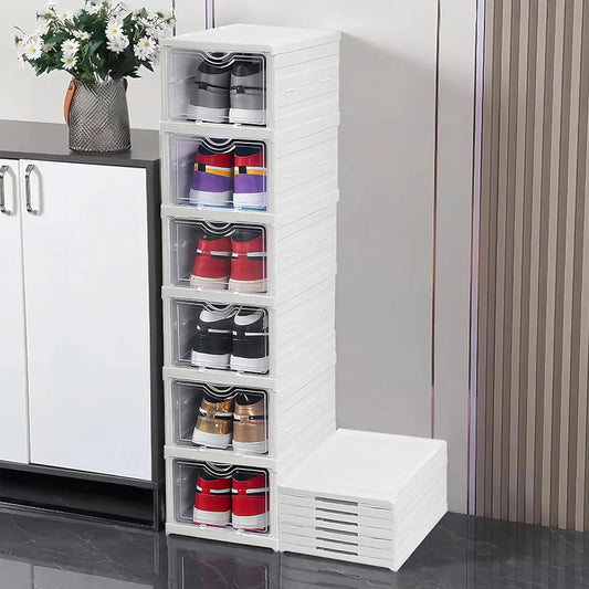 CARLA HOME 6-Tier Stackable Shoe Storage Box Organizer