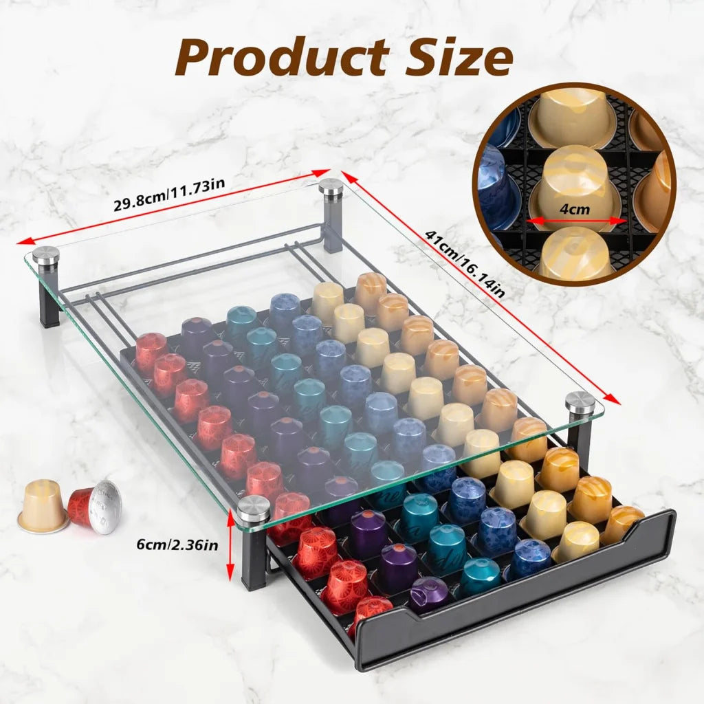 Carla coffee pod with material finish and practical fittings