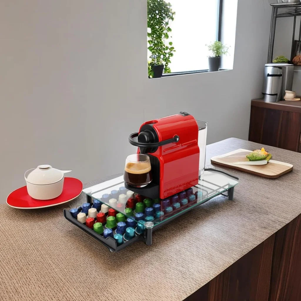Carla coffee pod with fitted edges and product hardware