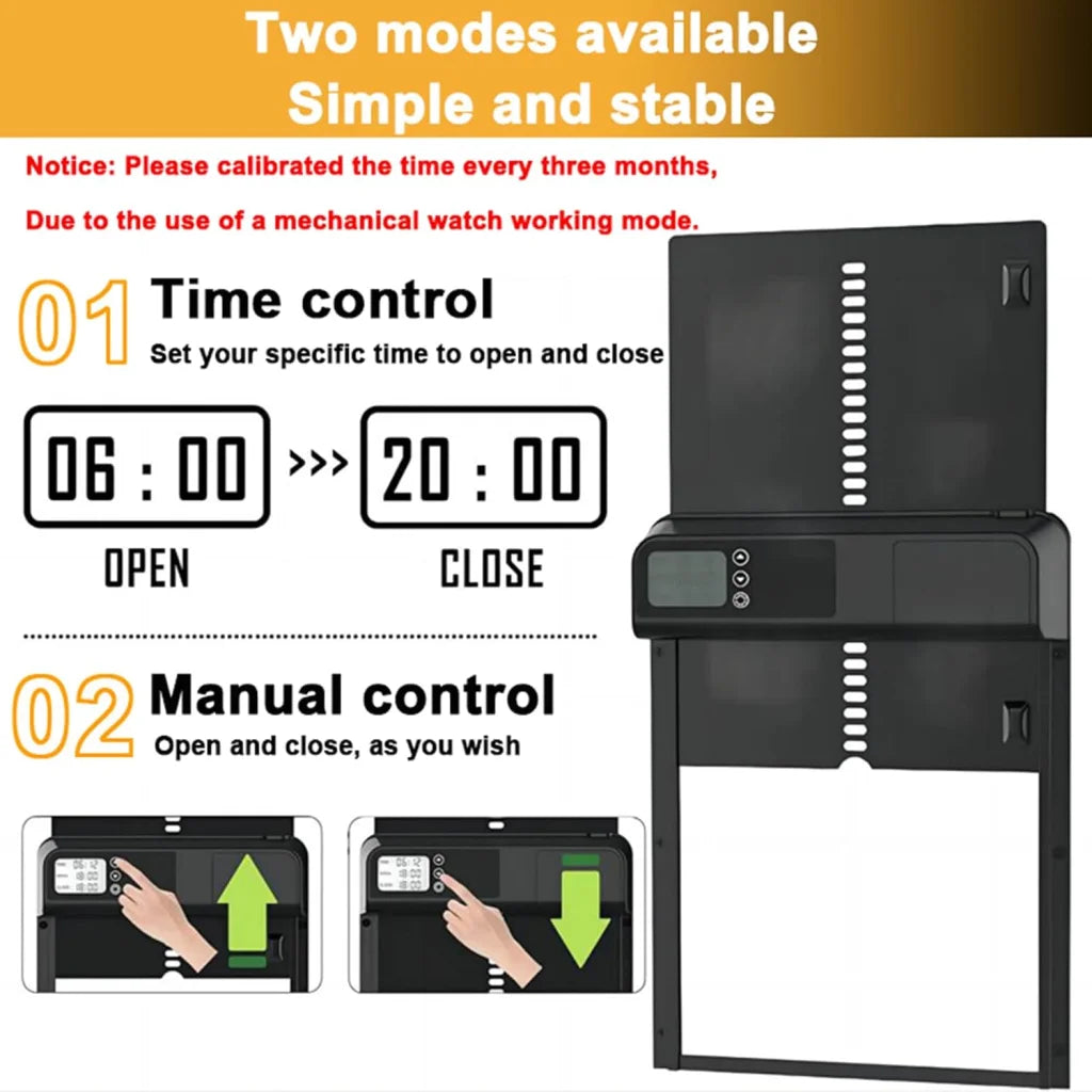 CARLA HOME Automatic Chicken Coop Door with Timer & LCD