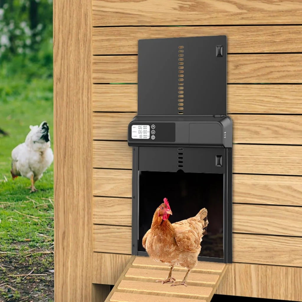 CARLA HOME Automatic Chicken Coop Door with Timer & LCD