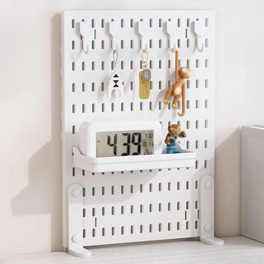 CARLA HOME Desk Pegboard Organizer Kit with Hooks Tray &