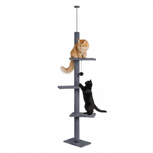 CARLA HOME Floor to Ceiling Cat Tree Tower with Adjustable