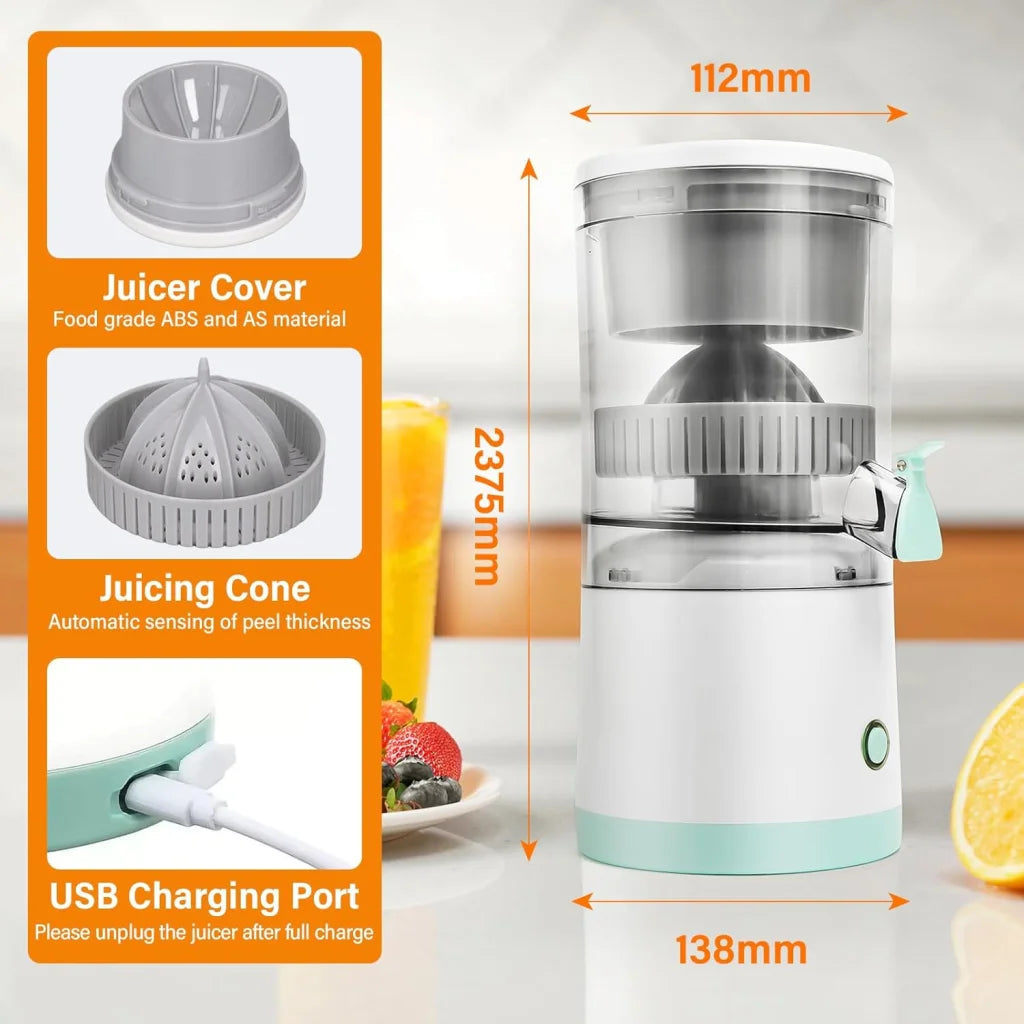CARLA HOME Hands-Free Citrus Juicer with USB Rechargeable