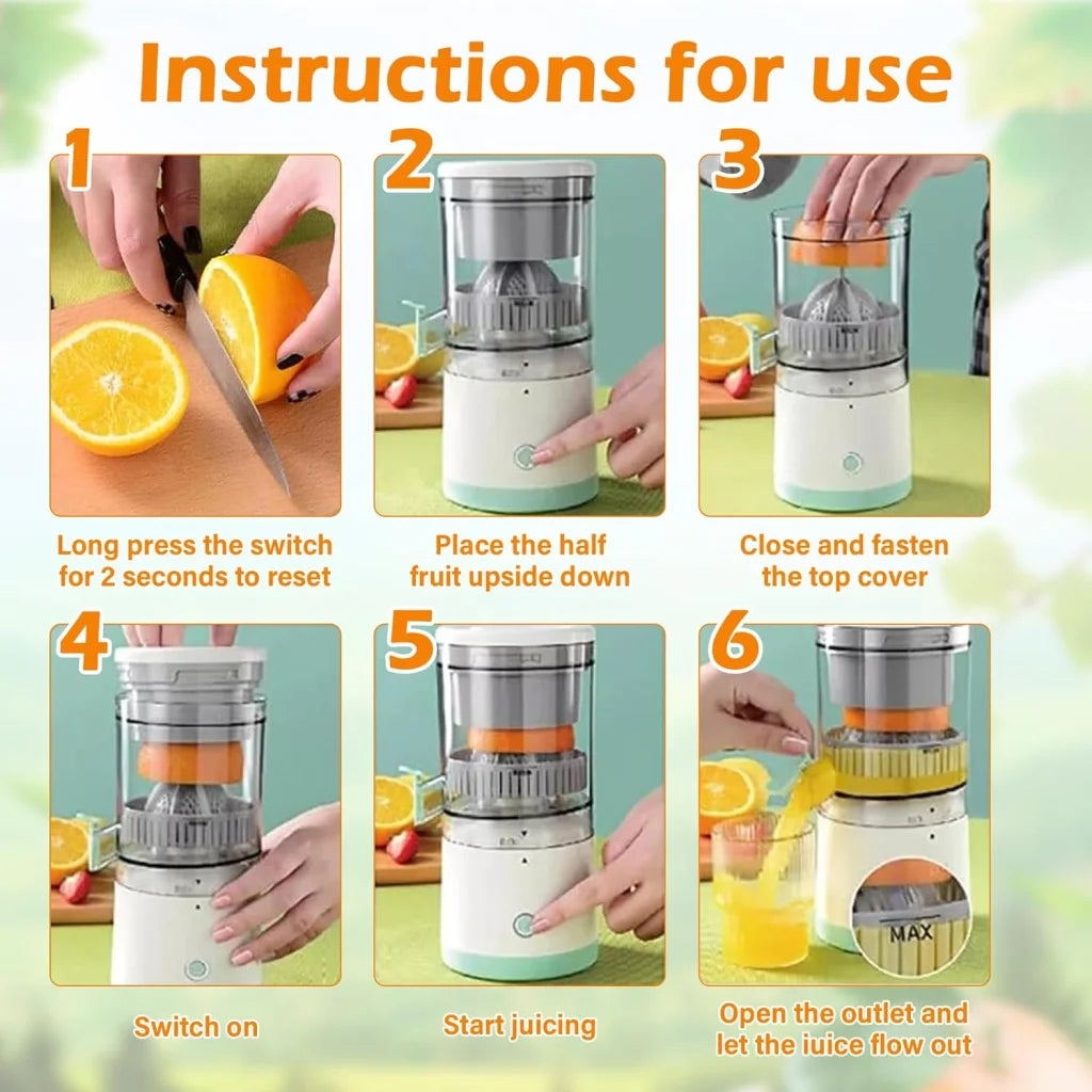 CARLA HOME Hands-Free Citrus Juicer with USB Rechargeable