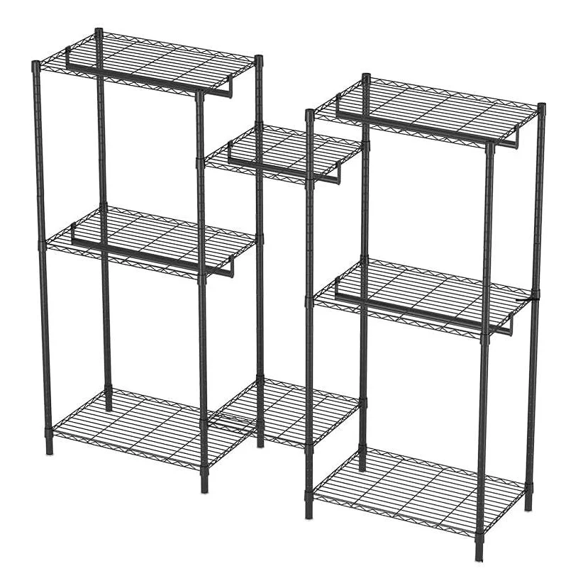 CARLA HOME Heavy Duty Clothing Garment Rack Organizer