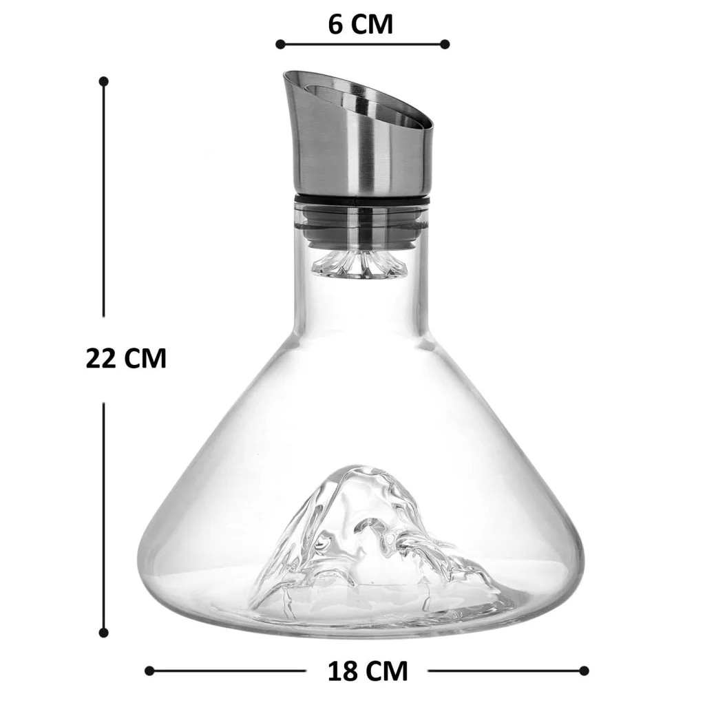 CARLA HOME Iceberg Wine Decanter with Aerator Filter