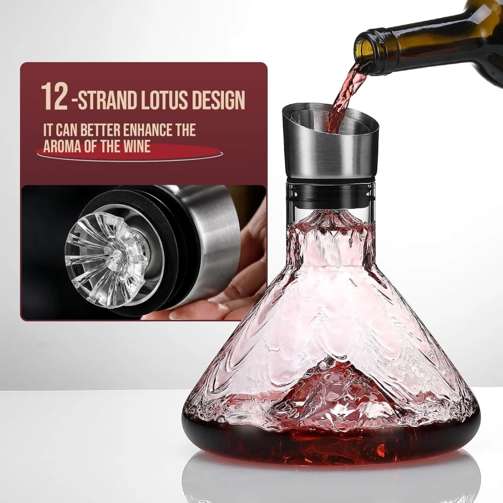 CARLA HOME Iceberg Wine Decanter with Aerator Filter