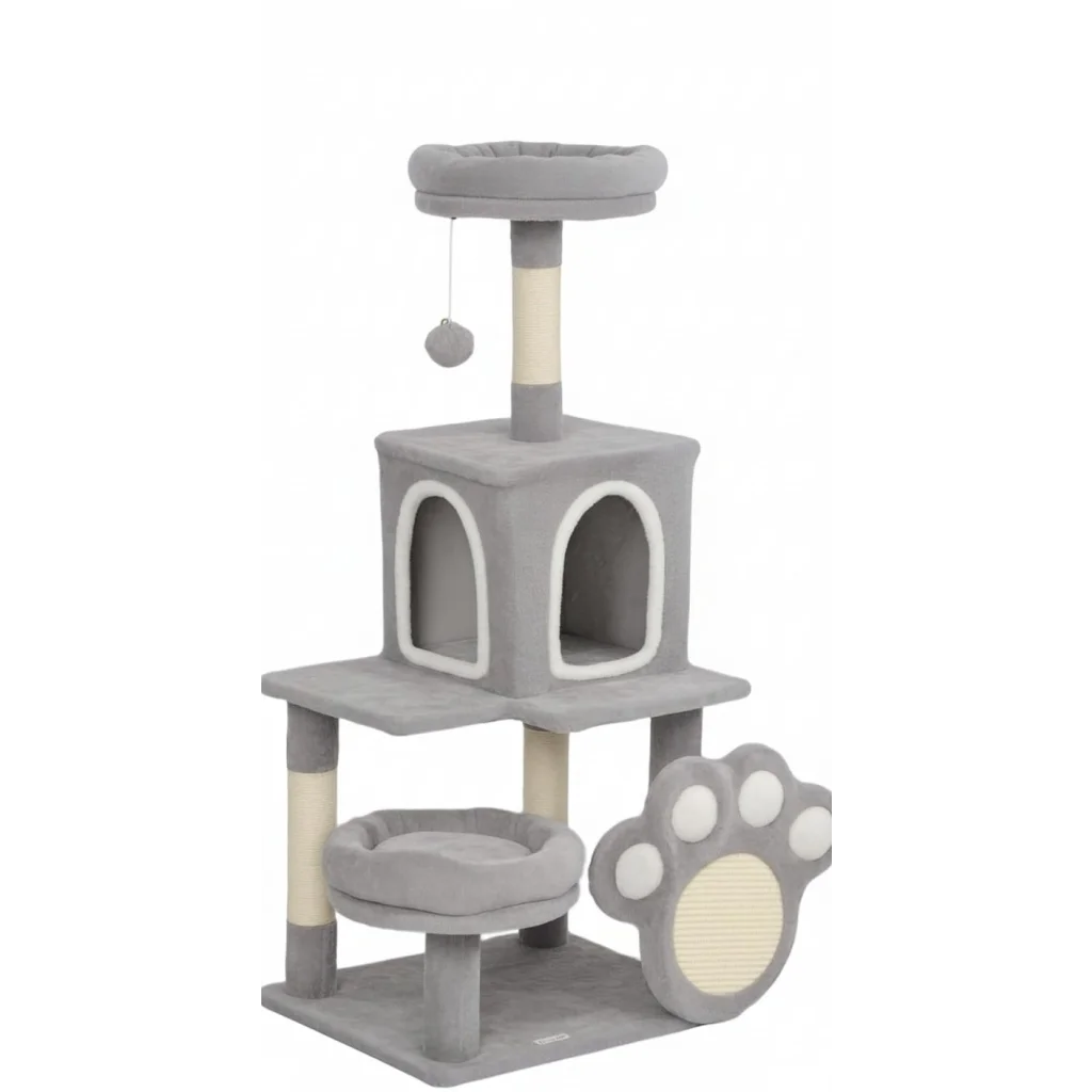 CARLA HOME Large Cat Tree Tower for Indoor Cats with Plush