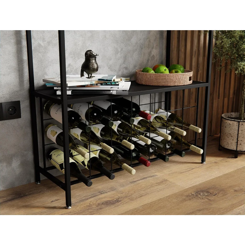 CARLA HOME Large Wine Rack for 20 Bottles with Wood