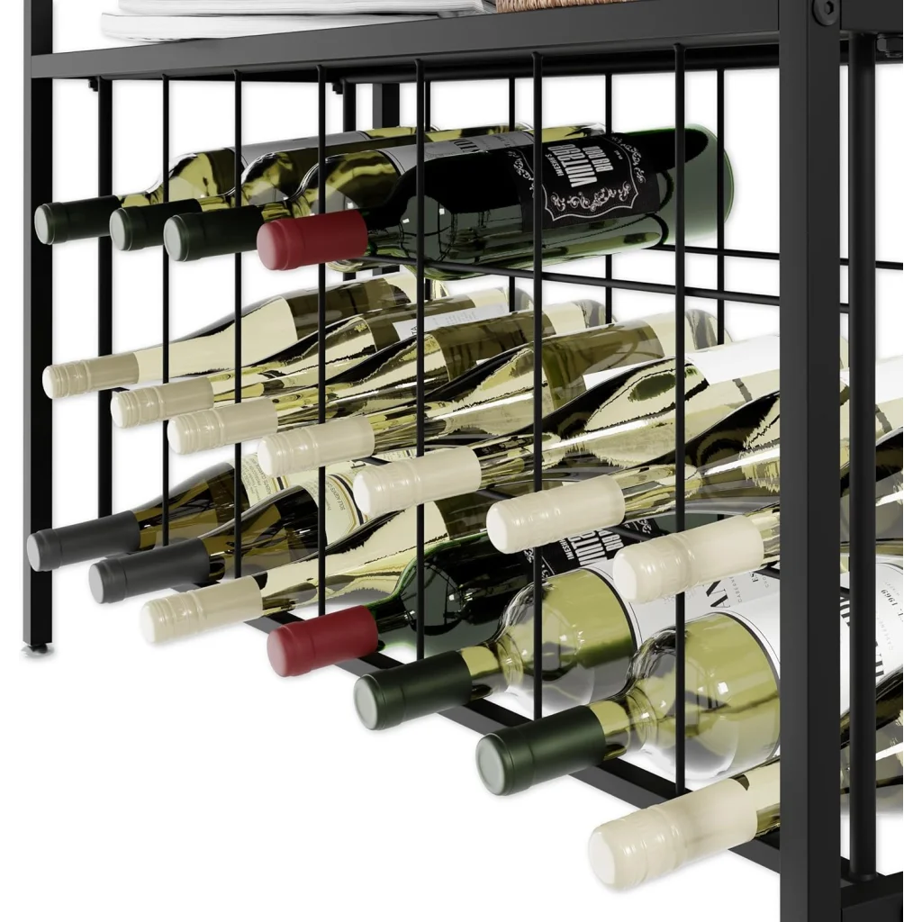 CARLA HOME Large Wine Rack for 20 Bottles with Wood