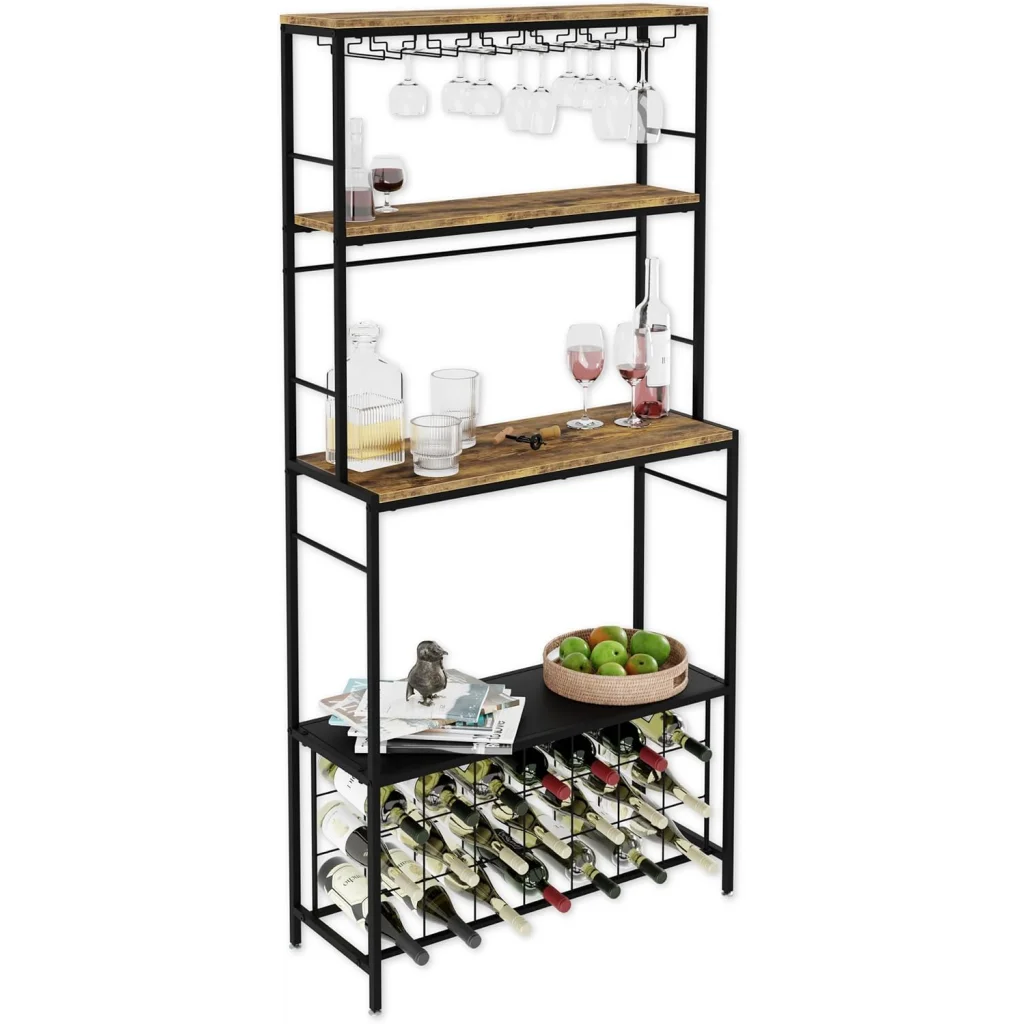 CARLA HOME Large Wine Rack for 20 Bottles with Wood