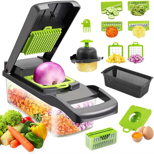 Stainless steel multifunctional mandoline vegetable with chopper blades storage container