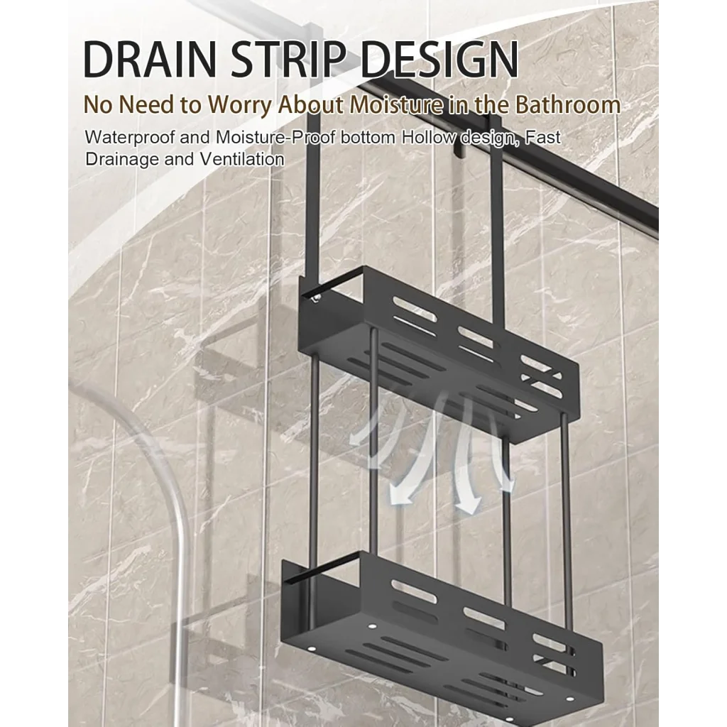 CARLA HOME Over the Door 2-tier Shower Caddy Organizer