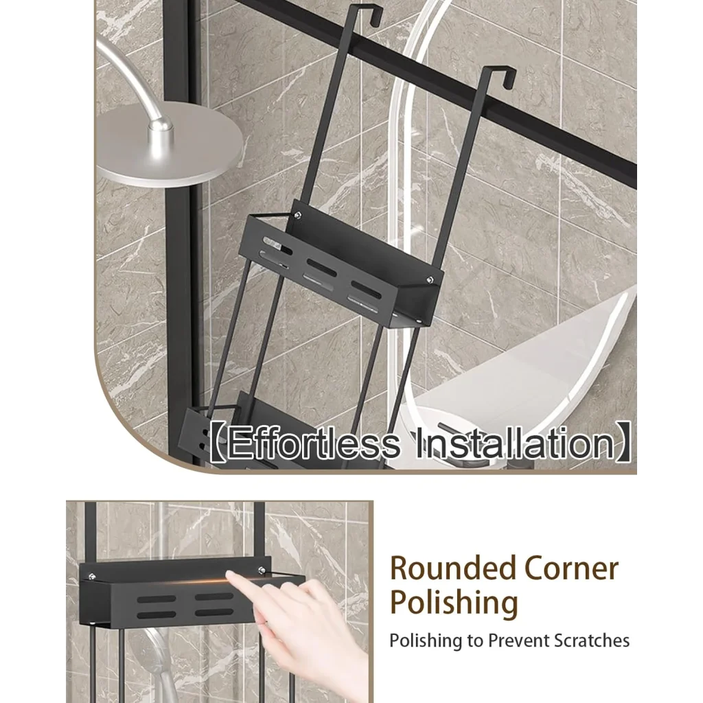 CARLA HOME Over the Door 2-tier Shower Caddy Organizer