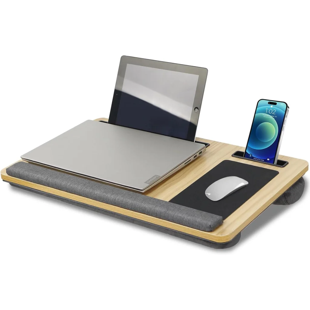 CARLA HOME Oversized Portable Lap Desk with Cushion,Mouse