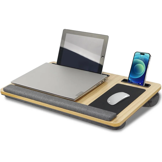 CARLA HOME Oversized Portable Lap Desk with Cushion,Mouse