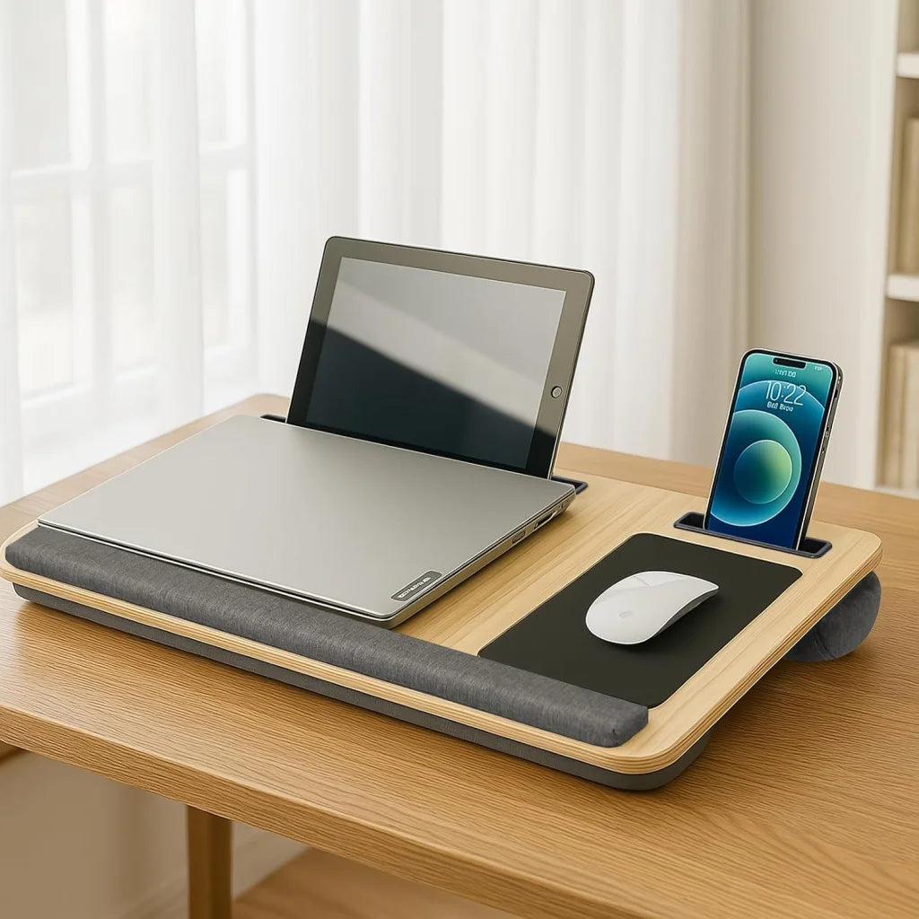 CARLA HOME Oversized Portable Lap Desk with Cushion,Mouse