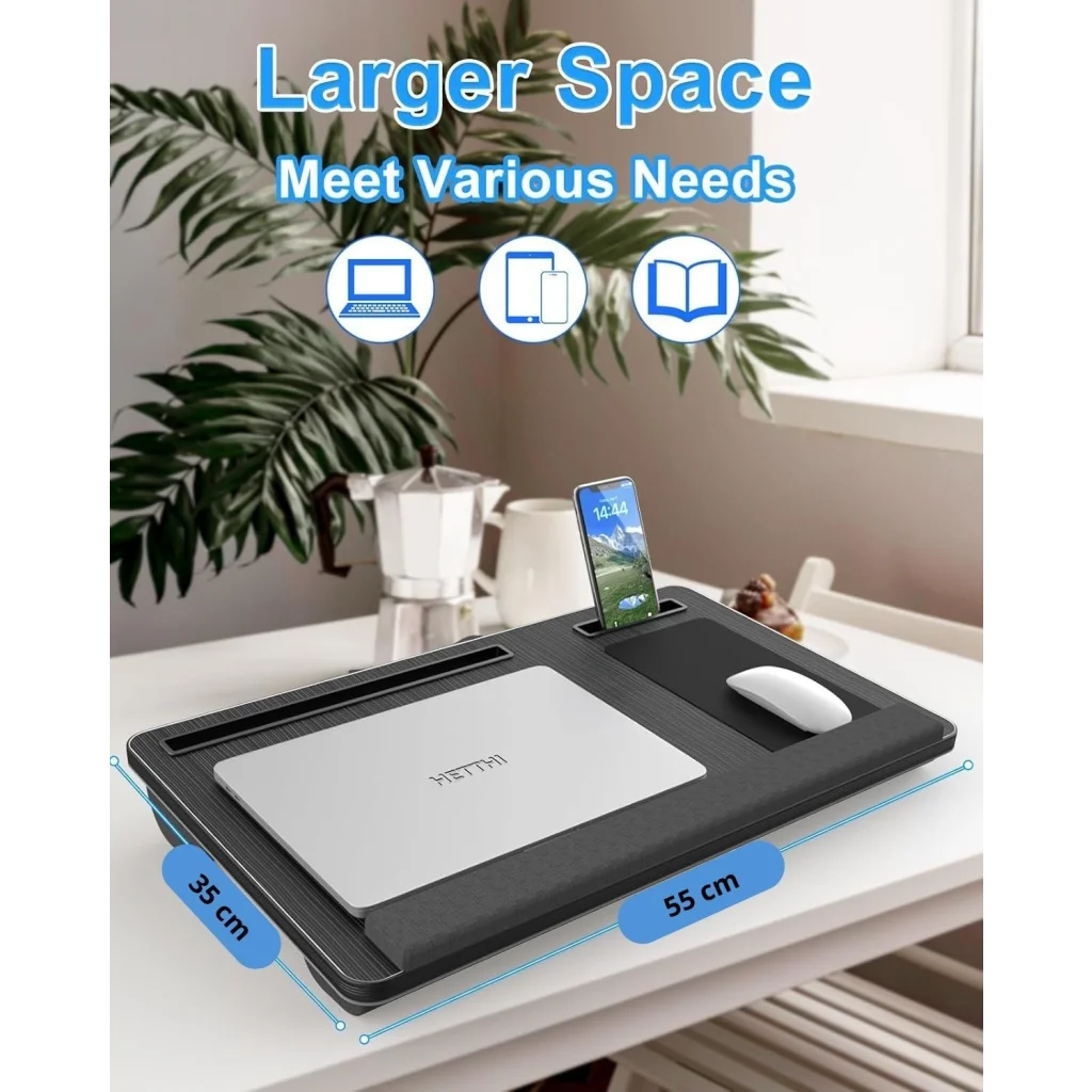 CARLA HOME Oversized Portable Lap Desk with Cushion,Mouse