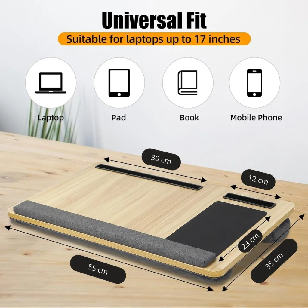 CARLA HOME Oversized Portable Lap Desk with Cushion,Mouse