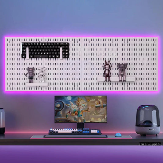 CARLA HOME Pegboard Wall Organizer Kit with 4 Modular Black