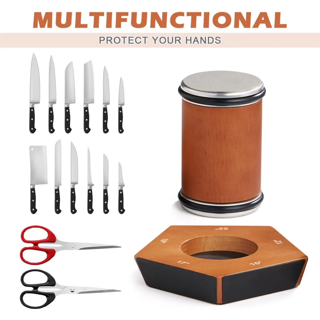 CARLA HOME Rolling Knife Sharpener Kit with 5 Magnetic