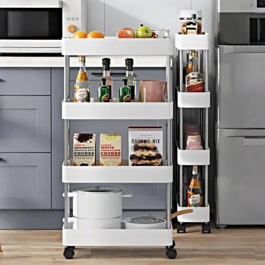 CARLA Slim Storage Cart Organizer Trolley with Wheels