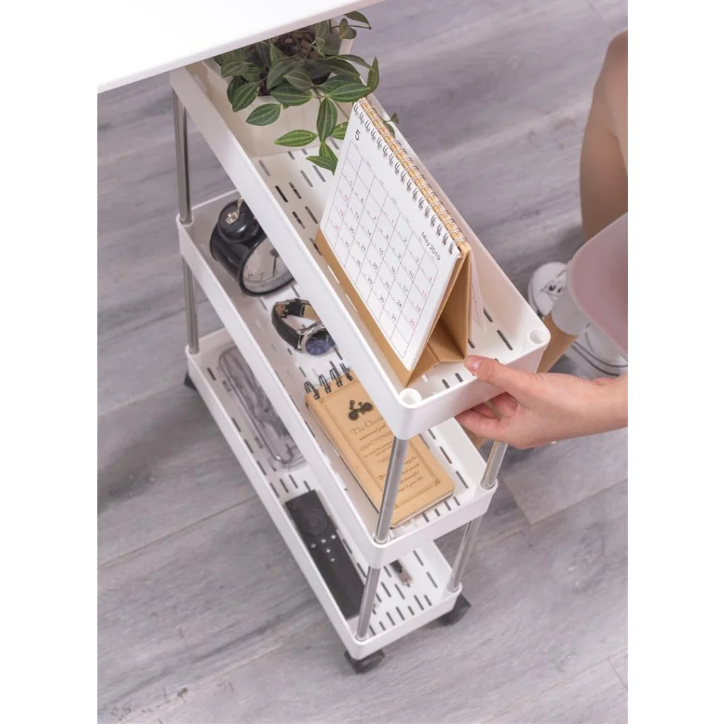 CARLA HOME Slim Storage Cart Organizer Trolley with Wheels