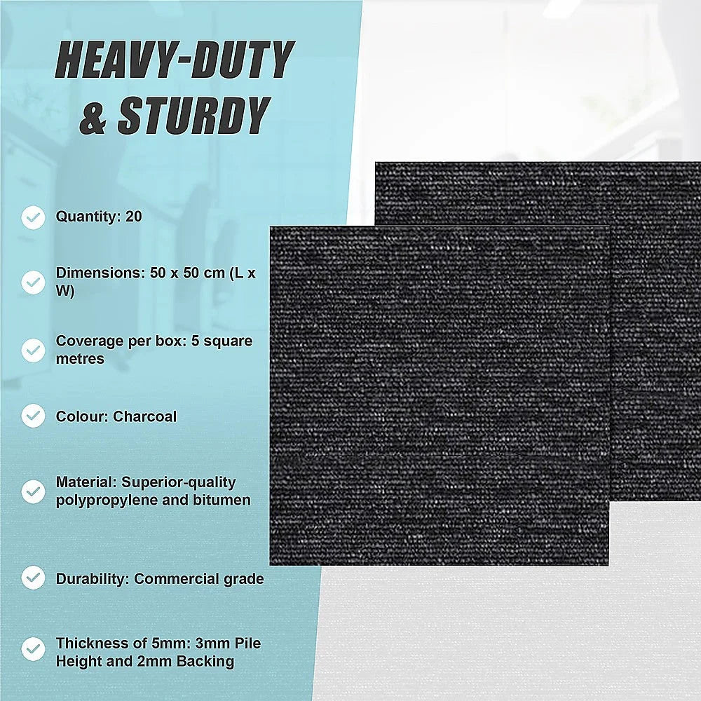 Carpet Tiles 5m2 Box Premium Commercial Domestic Office